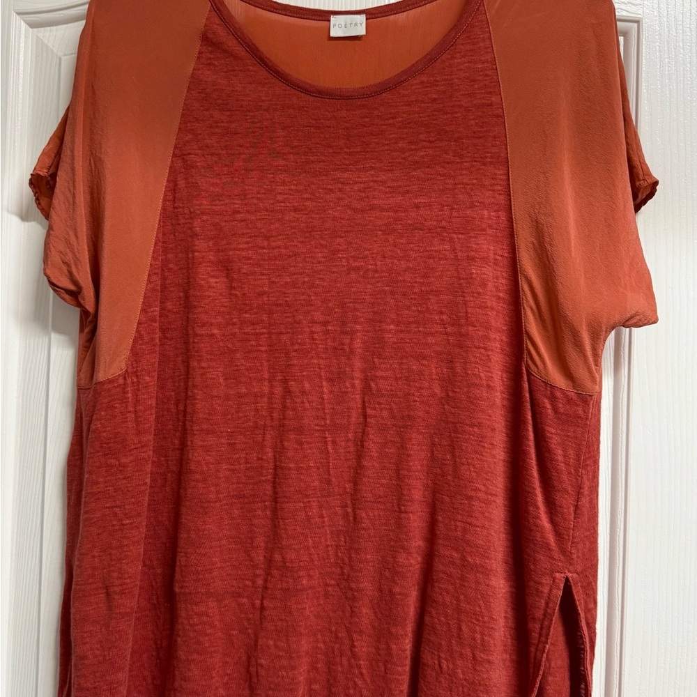 Poetry Burnt Orange Short Sleeve Top